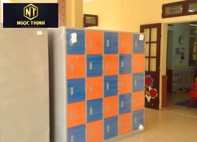 Tủ trường học- Tủ sắt 25 ngăn  25C5K Tủ trường học- Tủ sắt 25 ngăn  25C5K